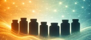 Abstract neural connectivity background representing cognitive enhancement and nootropic stacks