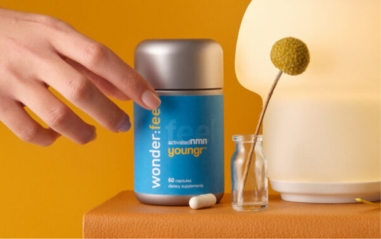 Wonderfeel Youngr NMN supplement bottle with capsules, premium longevity formula by Dr Andrew Salzman