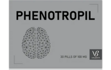 Phenotropil 100 mg nootropic tablets packaging by Valenta Pharmaceuticals