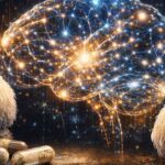 Nootropic trends concept showing Lion’s Mane mushroom capsules and a glowing neural brain network representing natural brain supplements and cognitive enhancement