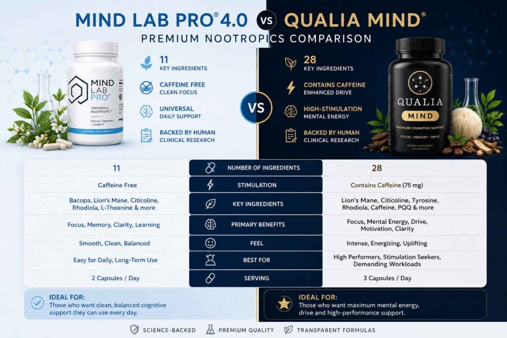mind lab pro vs qualia mind comparison infographic 2026